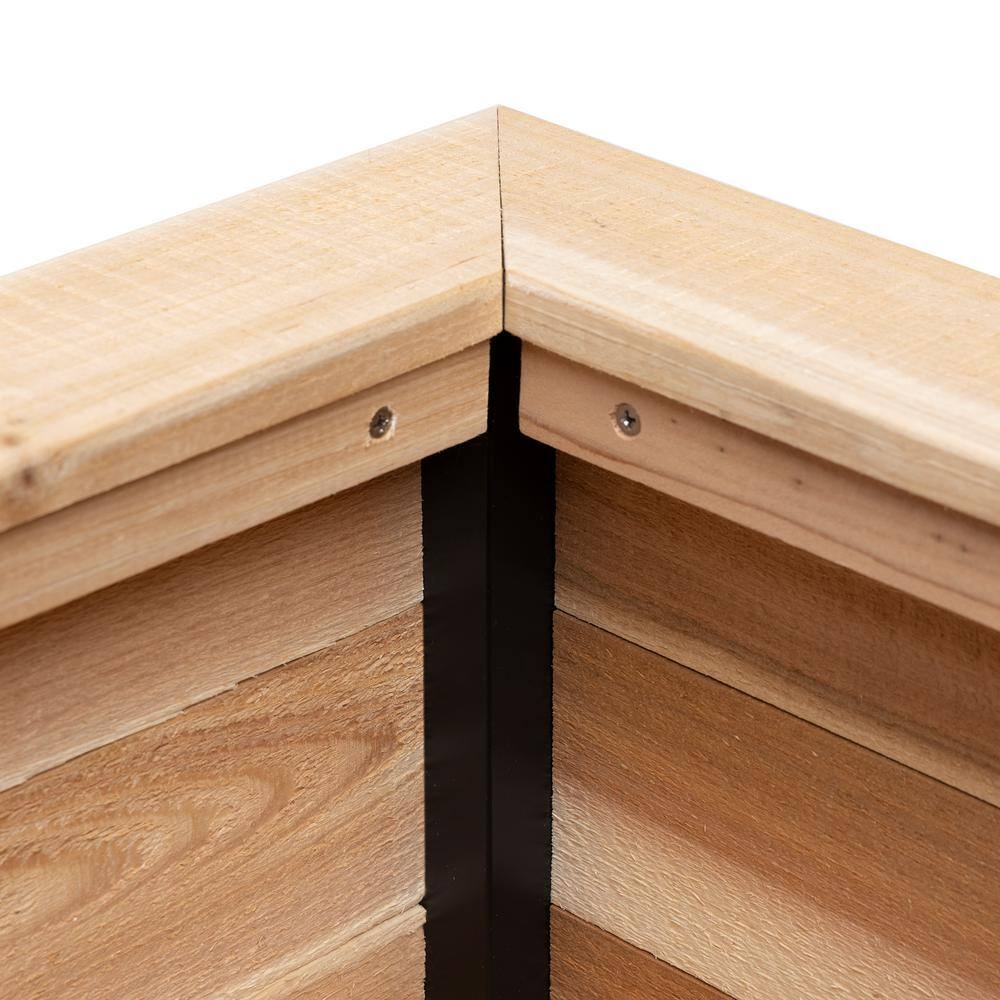 Outdoor Essentials Haven 25 in. x 25 in. x 27 in. Square Cedar Planter Box 508743