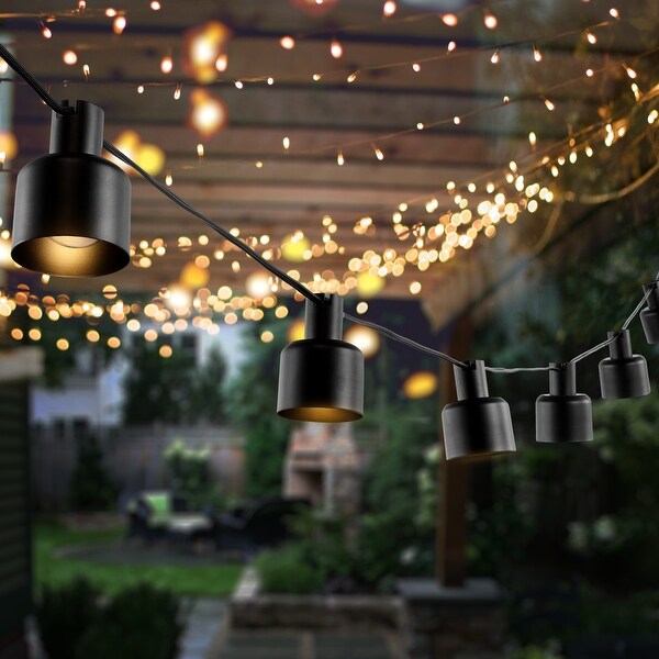 SAFAVIEH Lighting Adaner 10 FT Led Outdoor String Lights - Black Shopping - The Best Deals on String Lights | 40112477