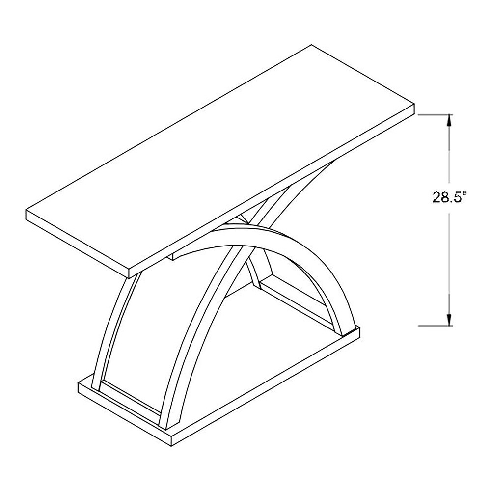 Moa Contemporary 1 Shelf Wood X cross Base Sofa Table by Furniture of America