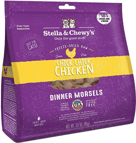 Stella and Chewy's Chick Chick Chicken Dinner Morsels Freeze-Dried Raw Cat Food