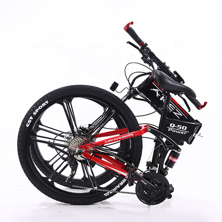 Hot selling 36V 350W wheel size 26 inch 12 blade rim e cycling aluminum alloy built in folding frame electric folding bike