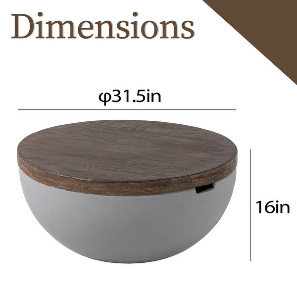 COSIEST Bowl Shaped Indoor Outdoor Accent Table