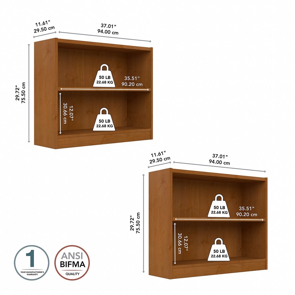 Universal Small 2 Shelf Bookcase Set of 2 by Bush Furniture