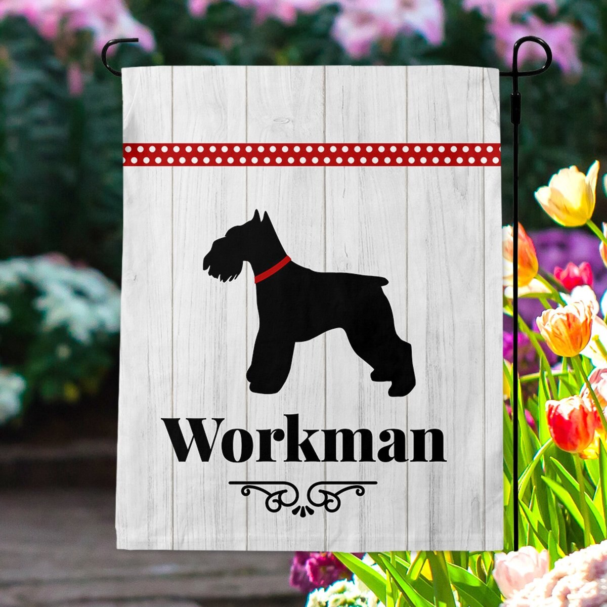 904 Custom Dog Breed Personalized Garden Flag