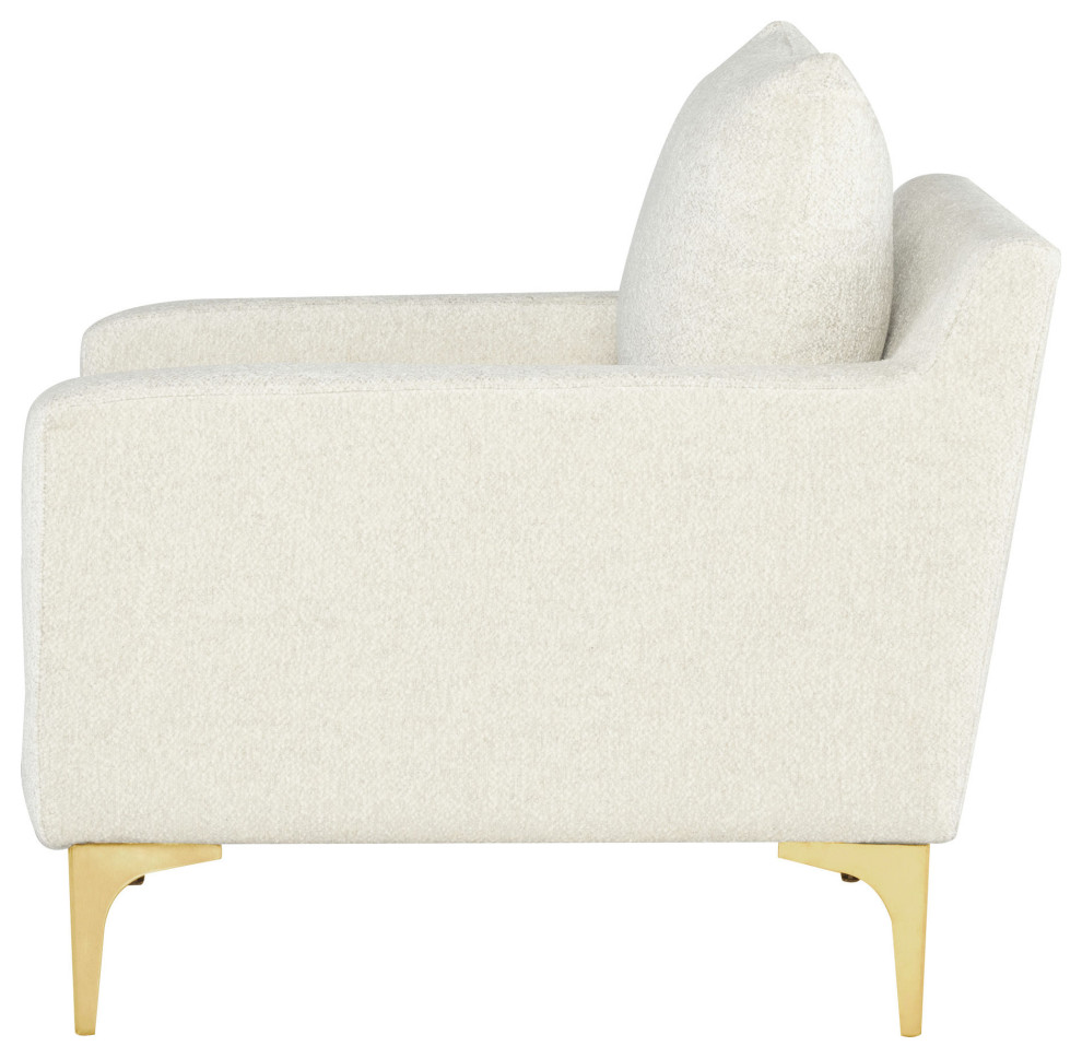 Anders Coconut Fabric Single Seat Sofa  Hgsc841   Midcentury   Armchairs And Accent Chairs   by Kolibri Decor  Houzz