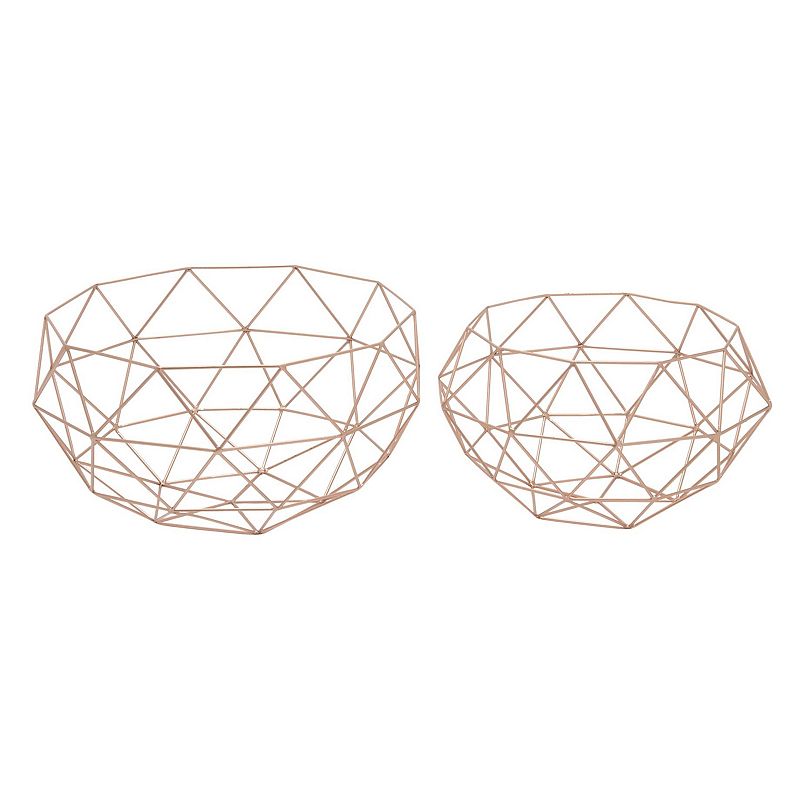 Geometric Basket Floor Decor 2-piece Set