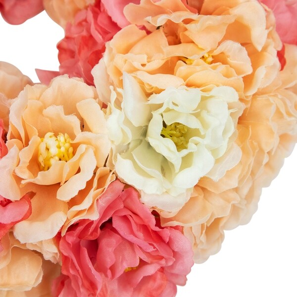 Artificial Peony Spring Floral Wreath