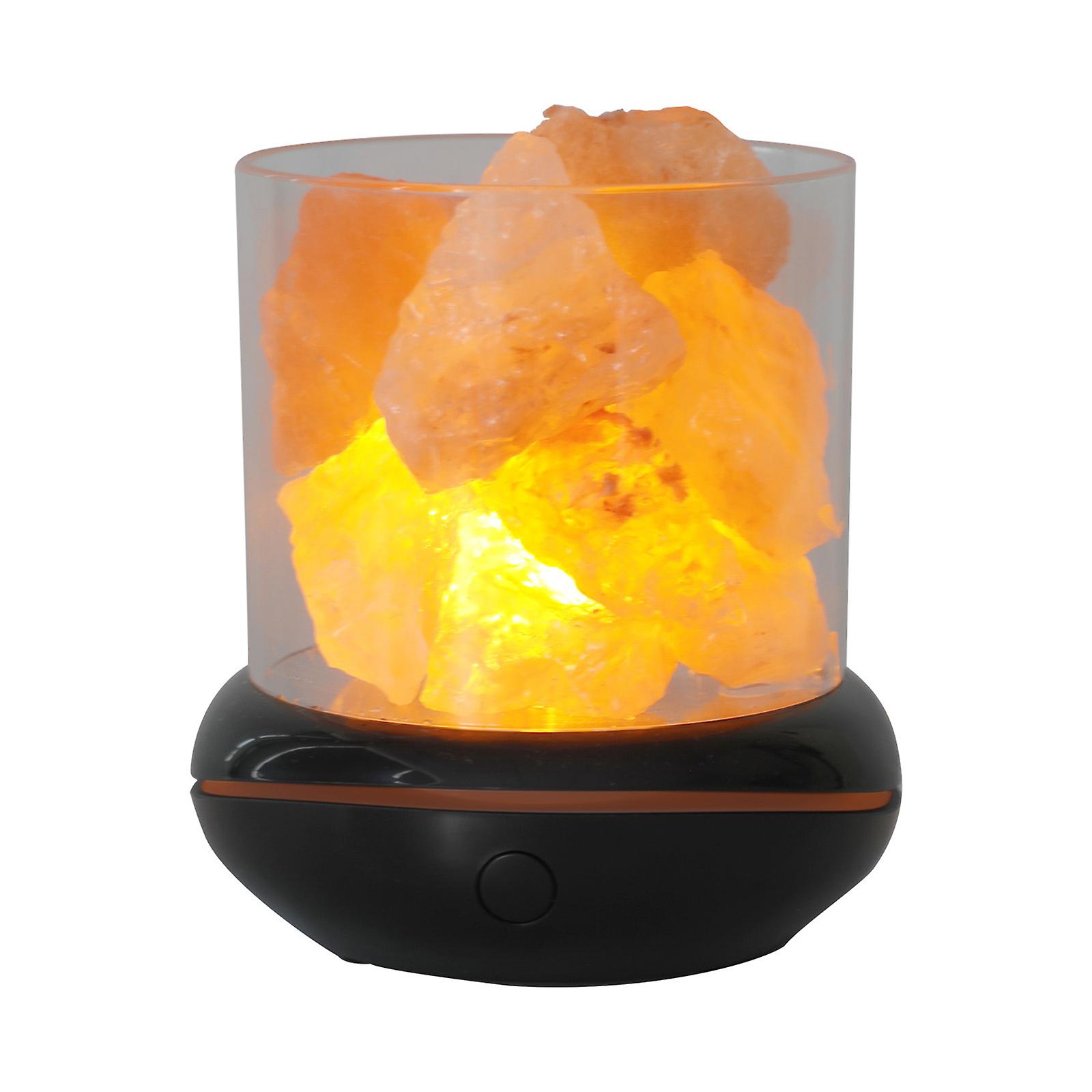 1 Aromatherapy Salt Lamp 1 Usb Cable 1 User Manual 1 Bag Of Salt Stone Black