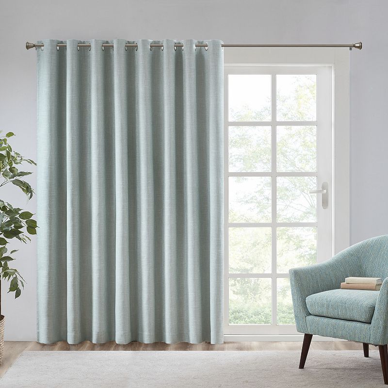 SunSmart Arlie Printed Heathered 1-Panel Blackout Patio Curtain