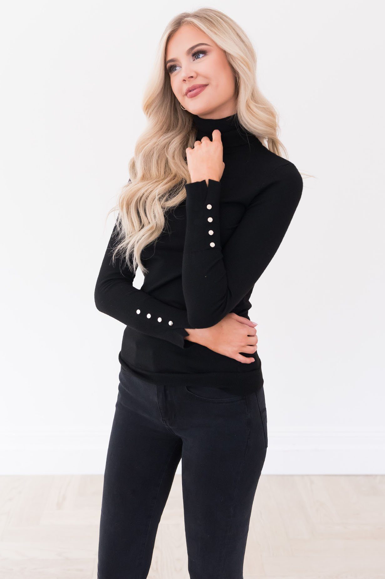 All About The Details Modest Turtleneck