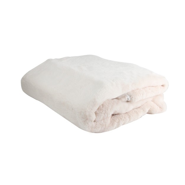 X 60 quot Soft Faux Fur Throw Blanket Pink