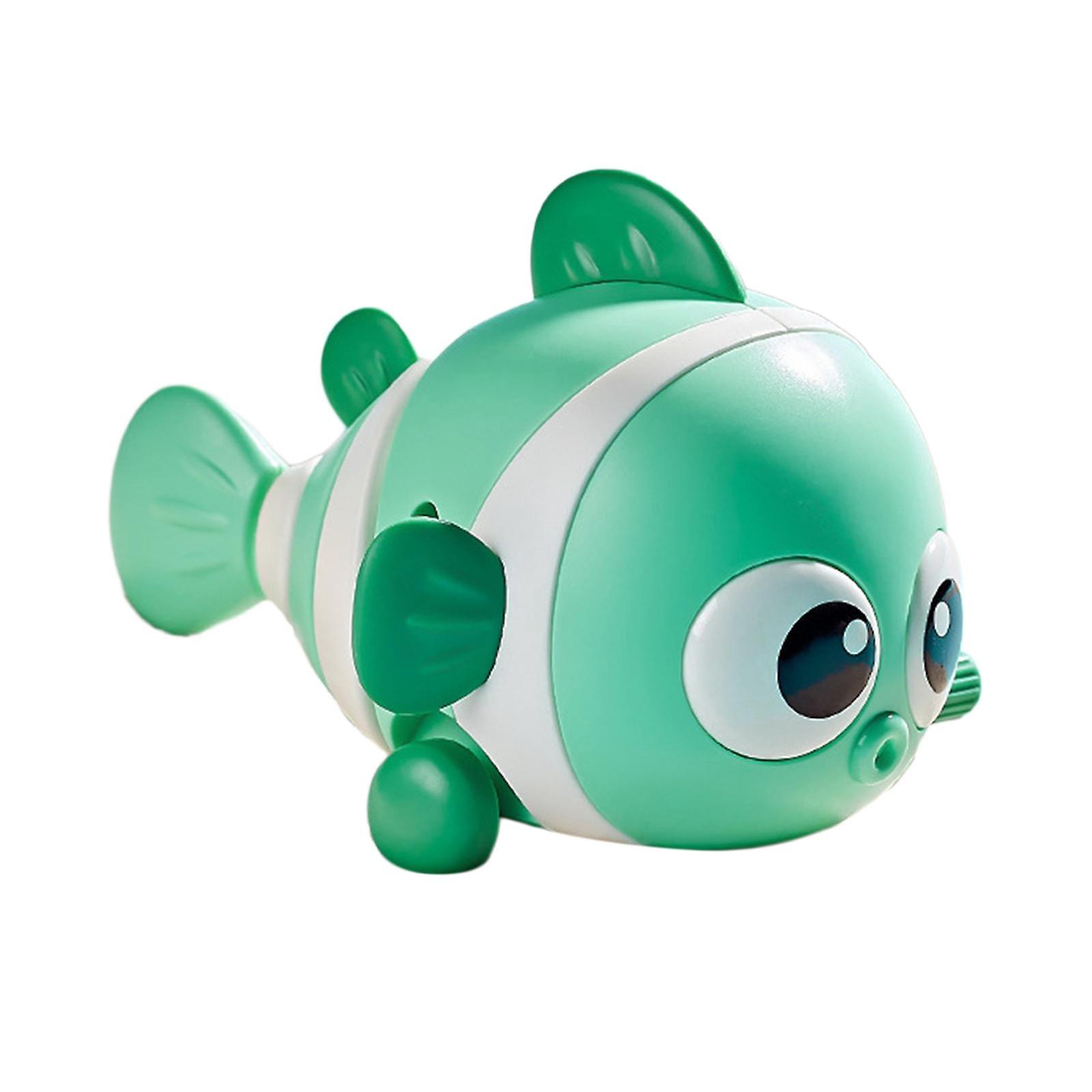 Wind Up Fish Bath Toys Interactive Toy Animals Toys For Boys Girls Baby Kids Green