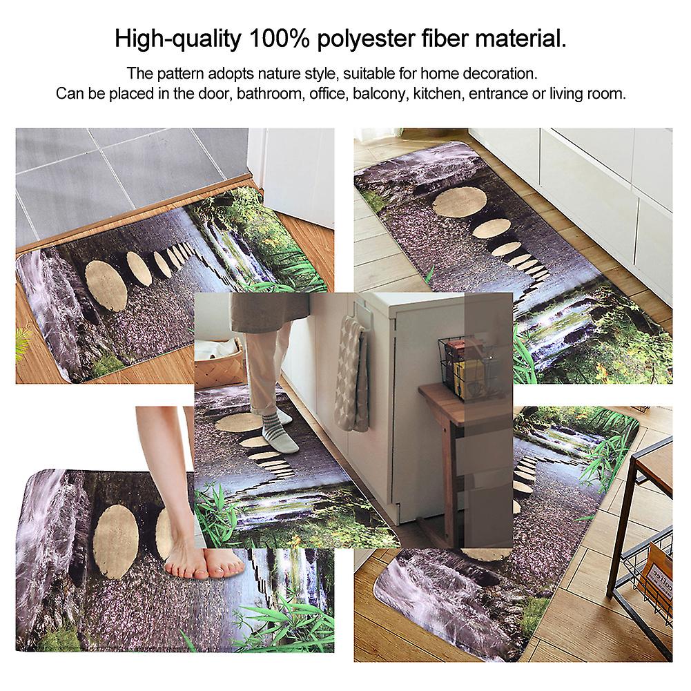 Bath Rug Household Bathroom Non-slip Mat Rugs Soft Absorbent Floor Mat Carpet  For Tub Shower Bath Room[60*180cm]