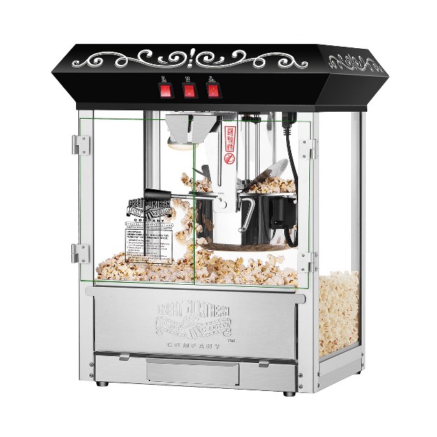 Great Northern Popcorn 10 oz Countertop Popcorn Machine With Warming Tray And Scoop Black