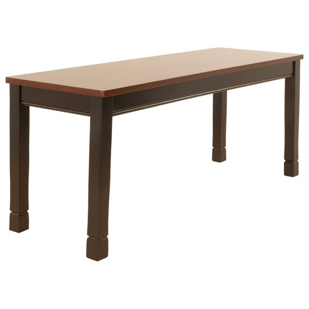 Owingsville Large Dining Room Bench Black brown Signature Design By Ashley