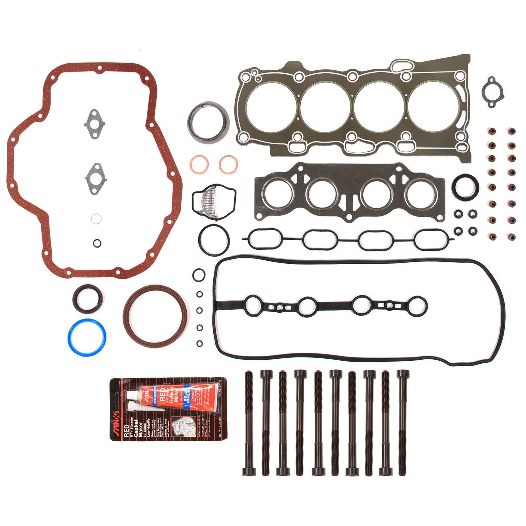 Evergreen FSHB2040G Full Gasket Set Head Bolts Fit Scion tC Toyota Camry Solara Highlander 2AZFE