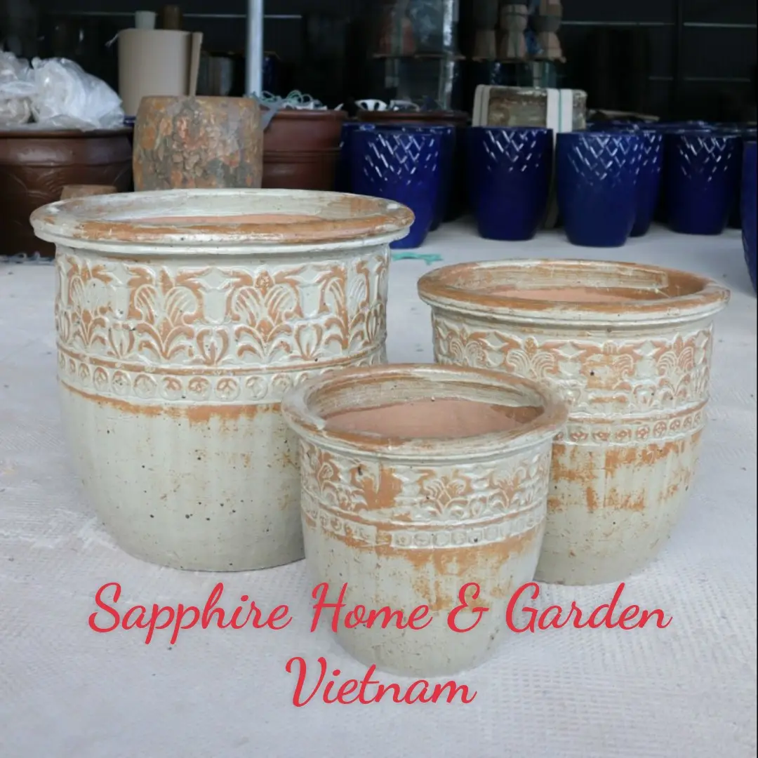 Antique Ceramic Pots for Plants Garden Outdoor Pottery Large Rustic Pots / Planter Pots / Flower Garden Pots garden supplies