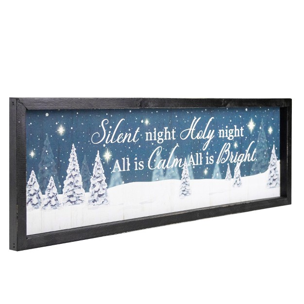 Framed Silent Night Christmas Wall Sign