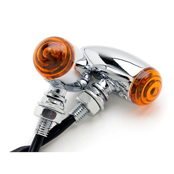 Motorcycle 2 pcs Chrome Amber Turn Signals Lights Compatible with Victory Ness Jackpot Arlen Series