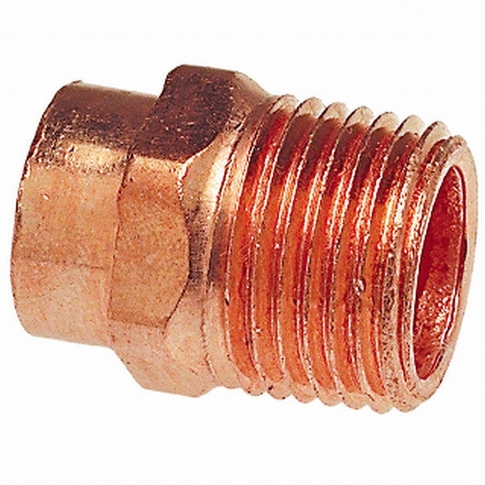 Everbilt 12 in. x 34 in. Copper Pressure Cup x MIP Male Adapter Fitting C604HD1234