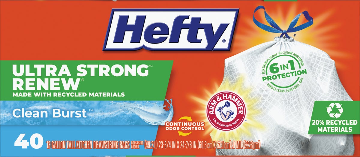 Hefty Renew Clean Burst Trash Bag