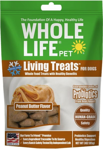 Whole Life Living Treats Peanut Butter Flavor Freeze-Dried Dog Treats