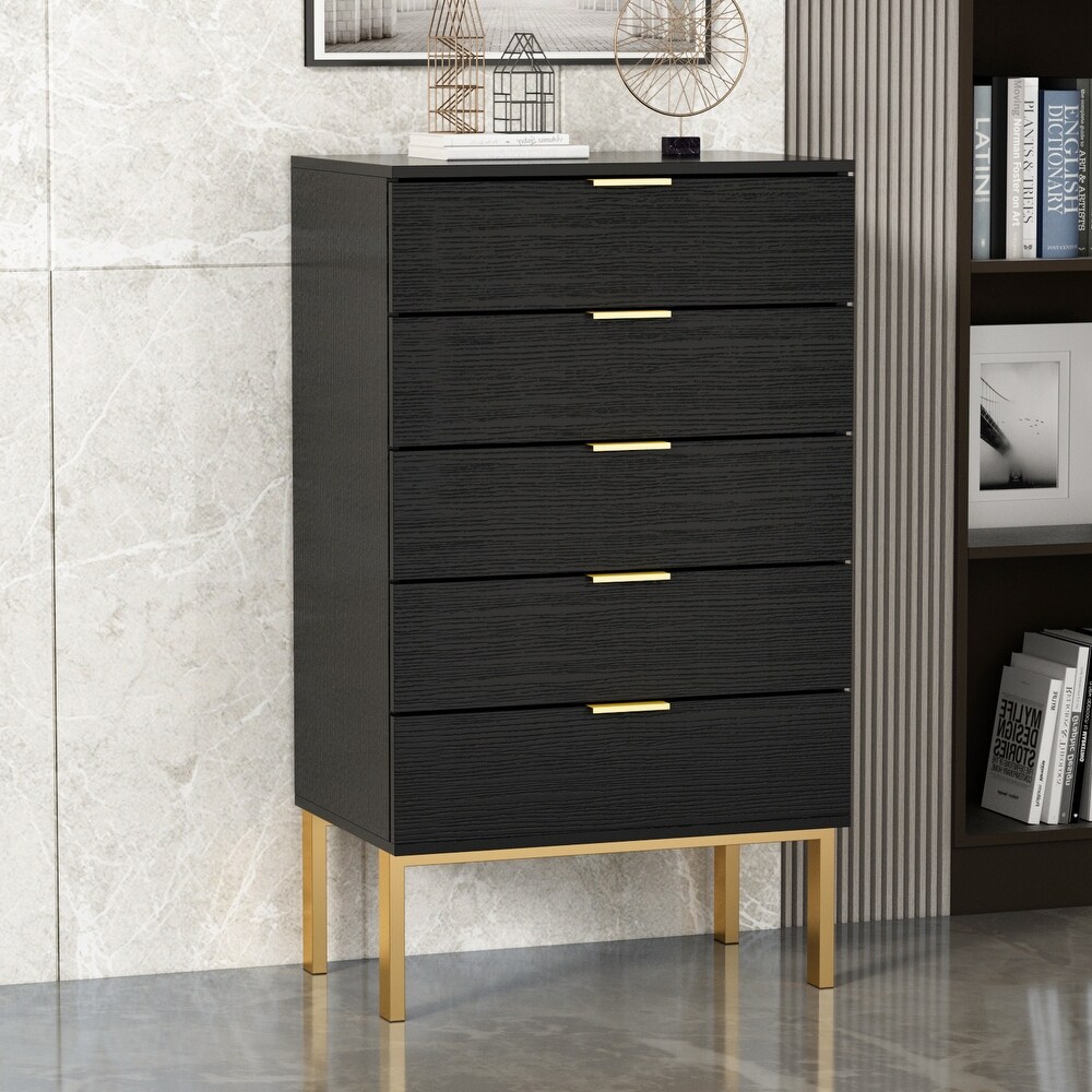 5 drawer Storage Chest Bedroom Nightstand Gadgets Cabinet