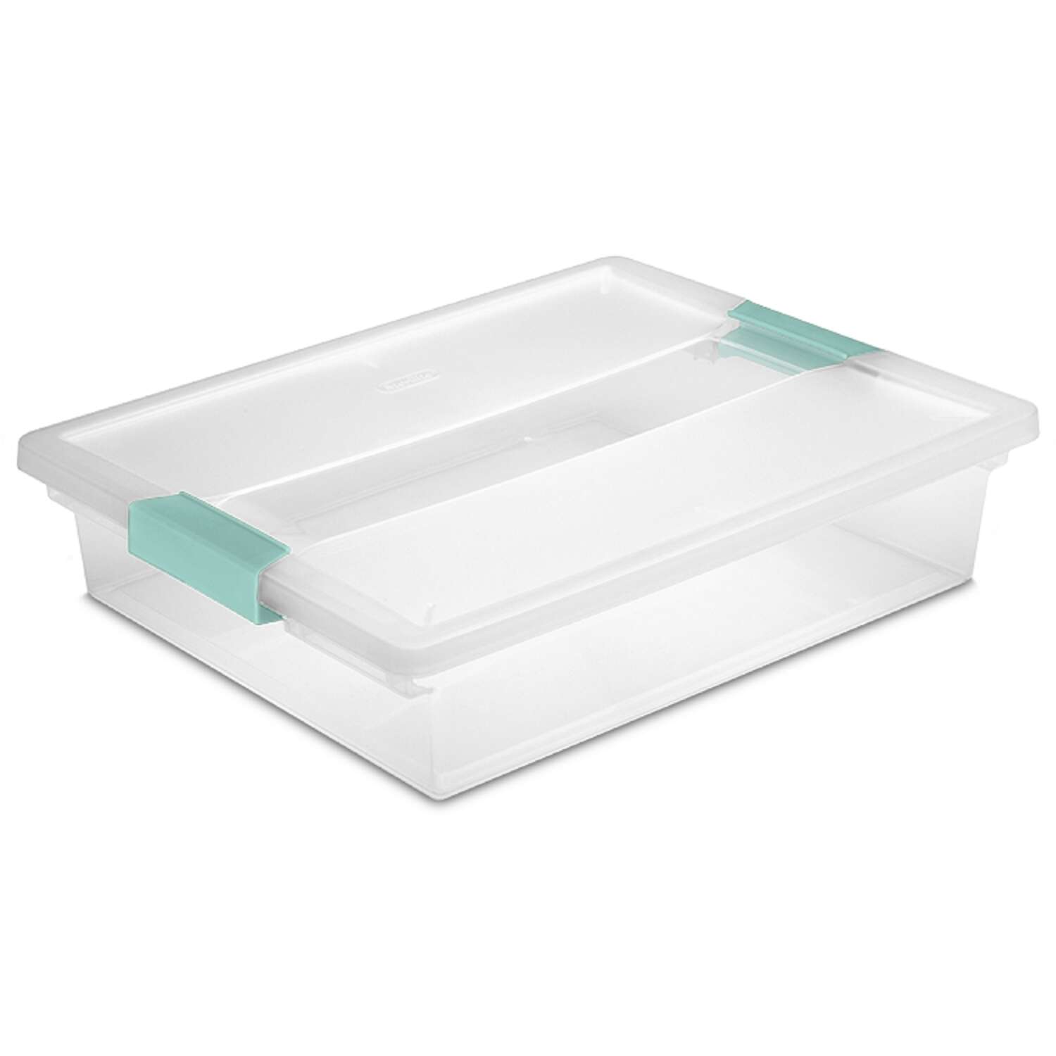 Sterilite 5.7 qt Clear Clip Storage Box 3.25 in. H X 11 in. W X 14 in. D Stackable