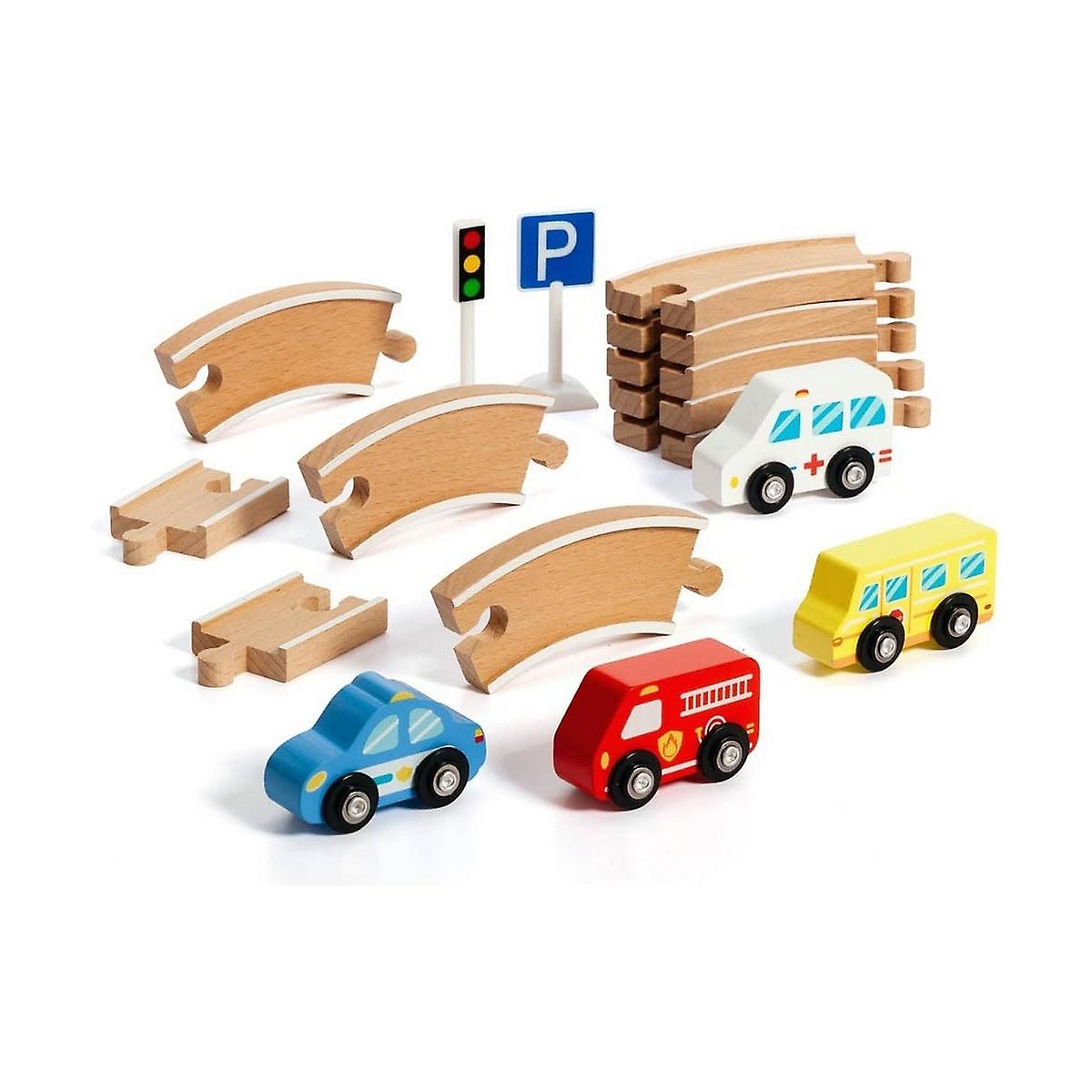 Vehicle Playset Moltó Tracks and Cars 16 Pieces