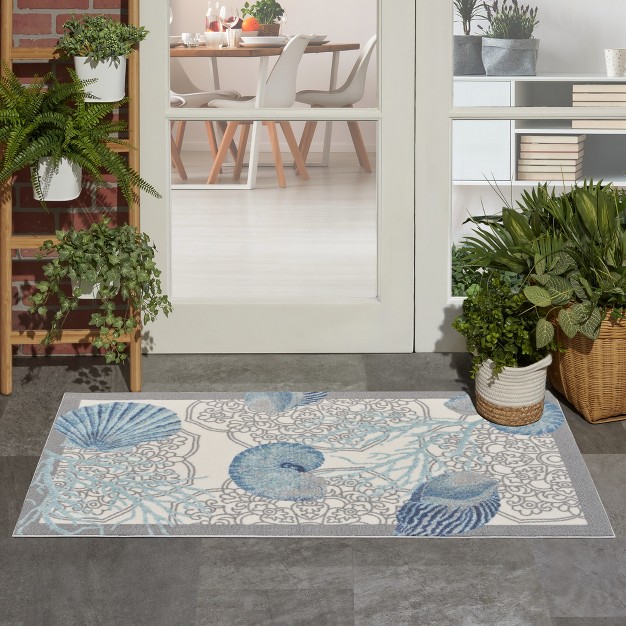 Waverly Seashell Indoor outdoor Area Rug