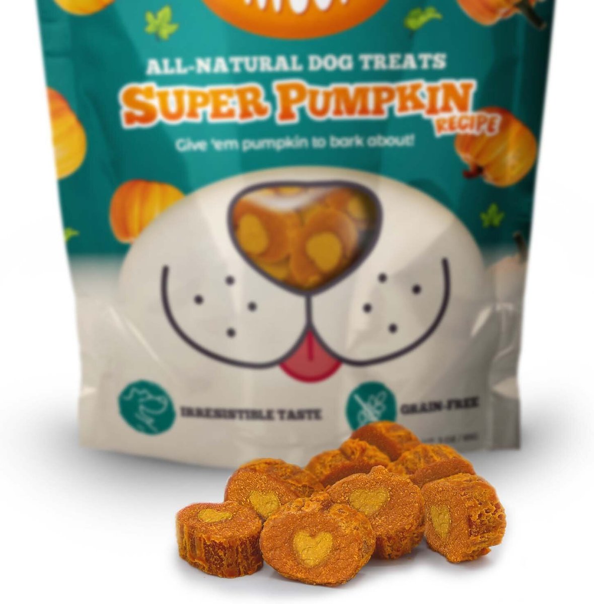 Awesome Pawsome Super Pumpkin Recipe Dog Treats， 3-oz bag