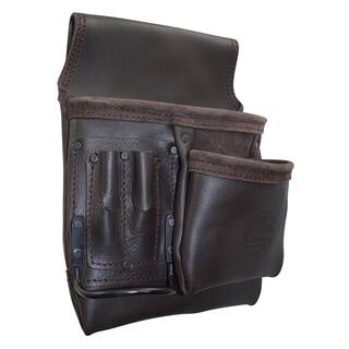 Graintex 5-Pocket Oil Tanned Leather Right Handed Nail and Tool Pouch OS2201