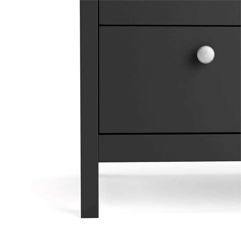 Madrid 3 Drawer Chest, Black Matte