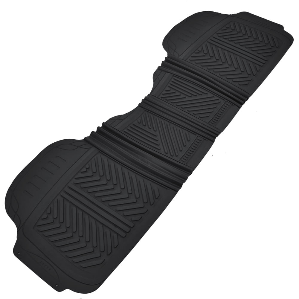 Motor Trend FlexTough Heavy Duty Rubber Car Floor Mats， 100% Odorless and All Weather