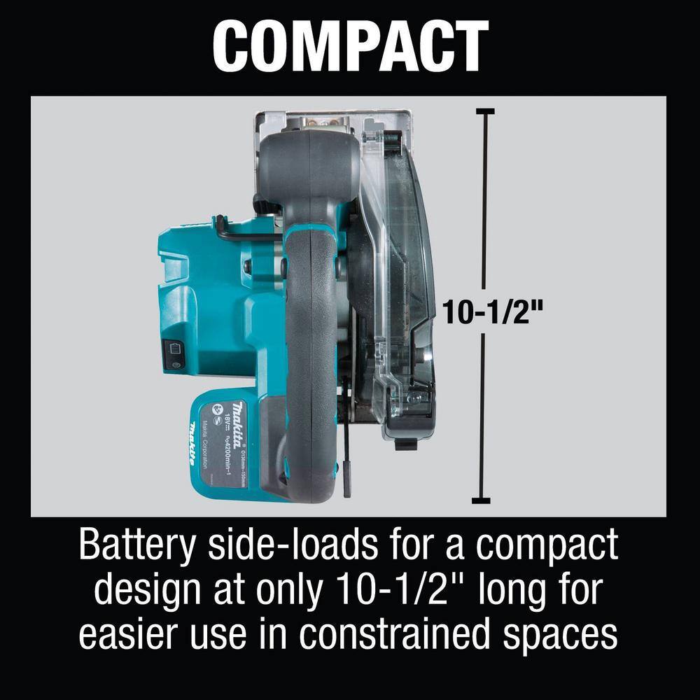 Makita 18V LXT Lithium-Ion Brushless Cordless 5-78 in. Metal Cutting Saw with Electric Brake and Chip Collector Tool-Only XSC04Z