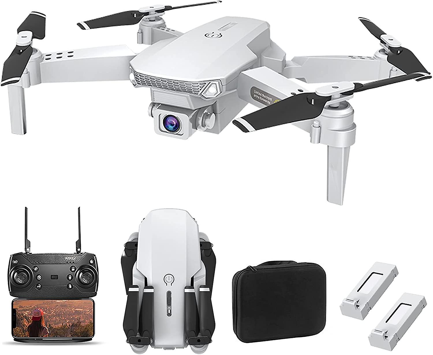 Mini Drone With 4k Hd Dual Camera， Fixed Height， 2 Batteries For Long Flight， Rc Helicopter