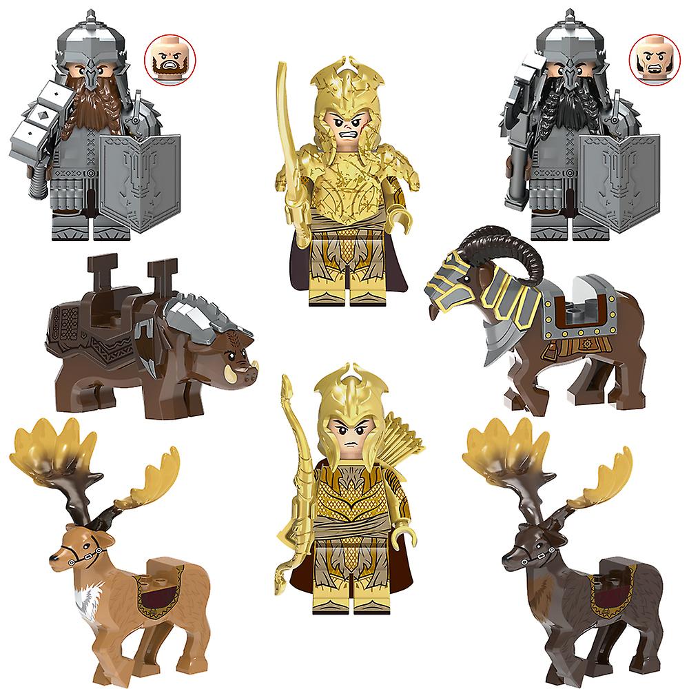 Medieval Characters Ancient Roman Minifigures Knights Soldiers Action Figures Elf Goats and Wild Boars Building Blocks Toy Kids Gifts