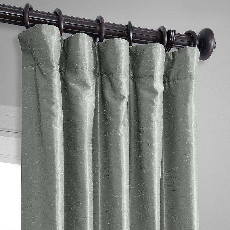 EFF Blackout Vintage Textured Faux Dupioni Window Curtain