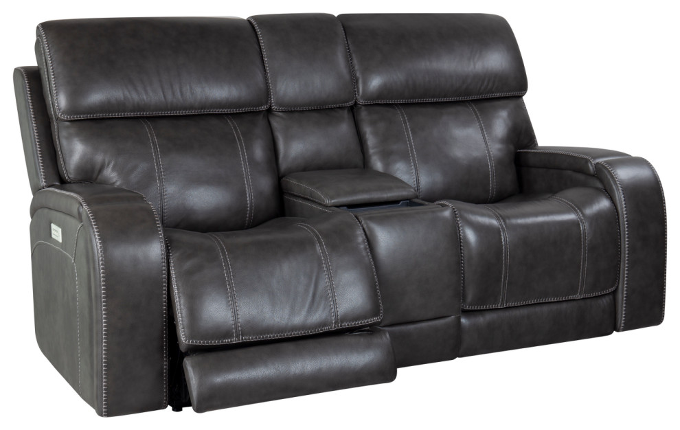 24PHL 1188 Glenwood Loveseat Console  Rainer Steel   Contemporary   Loveseats   by Kolibri Decor  Houzz