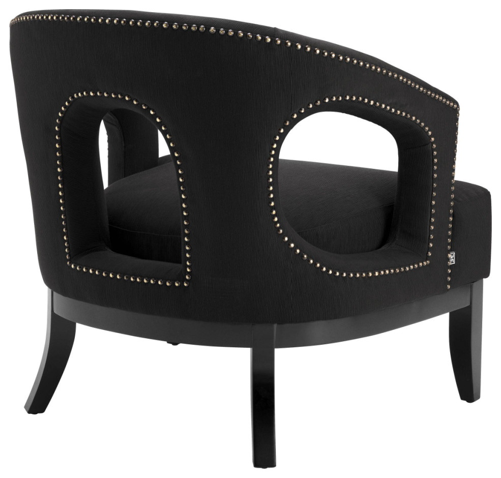 Black Upholstered Accent Chair  Eichholtz Adam   Transitional   Armchairs And Accent Chairs   by Oroa   Distinctive Furniture  Houzz