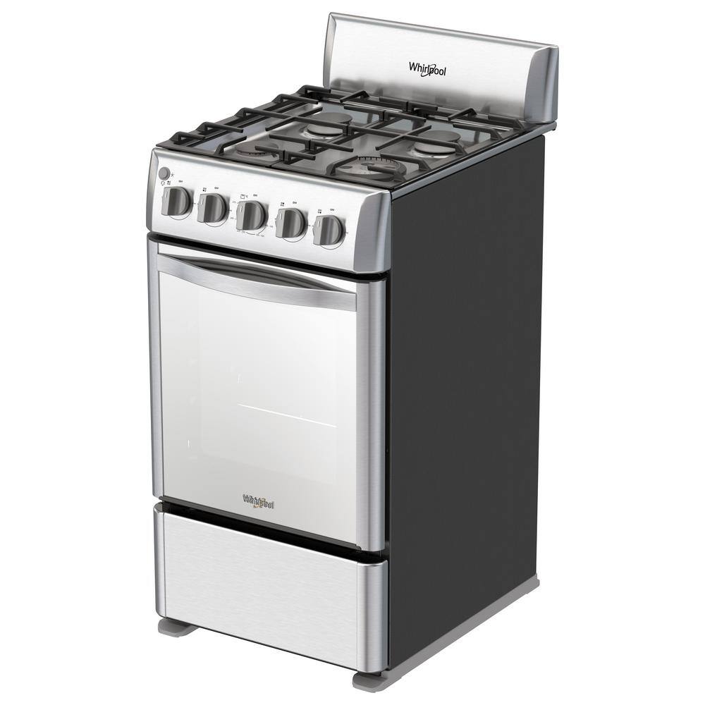 Whirlpool 20 in. 2.7 cu. ft. Gas Range with Self-Cleaning Oven in Stainless Steel LWWR5000S