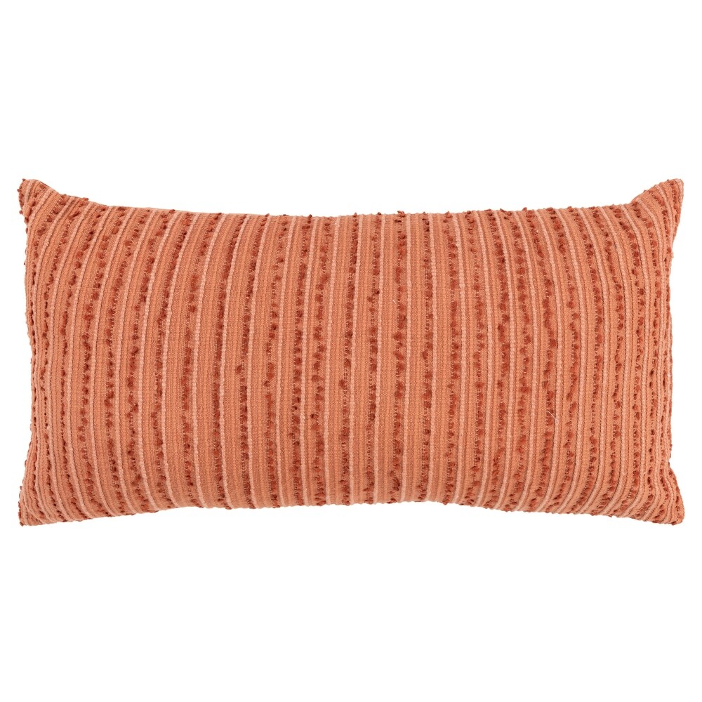 Rizzy Home Tonal Stripe Textured Solid Throw Pillow