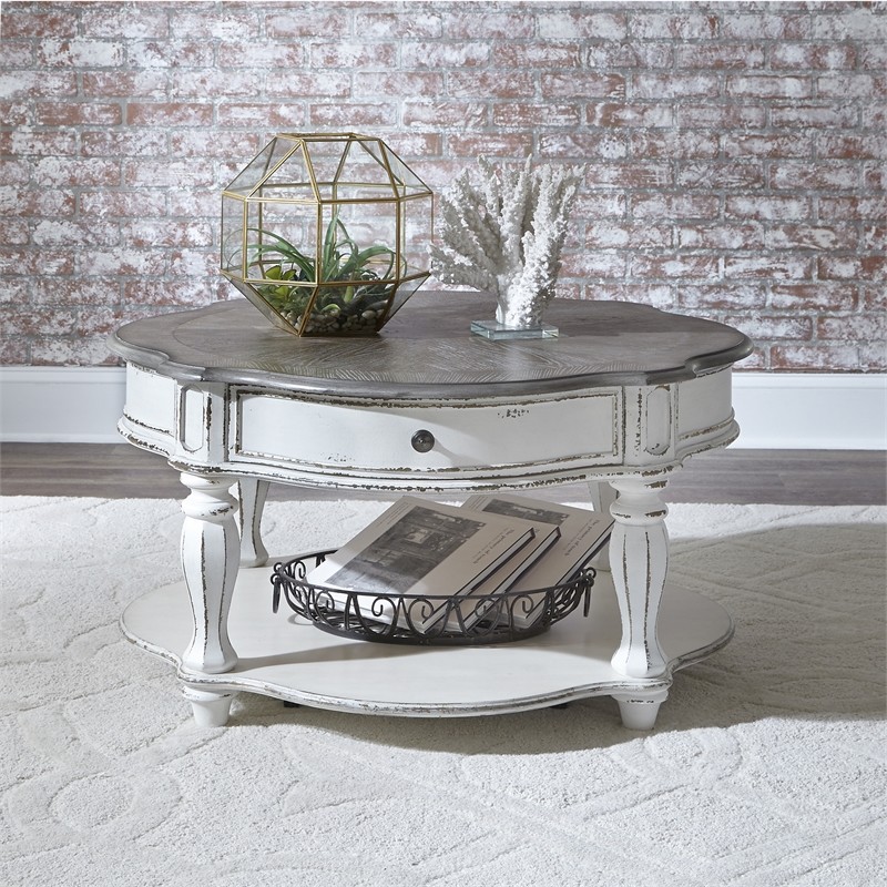 3 Piece Set of Round Coffee Table and (Set Of 2) End Table   Traditional   Coffee Table Sets   by Homesquare  Houzz