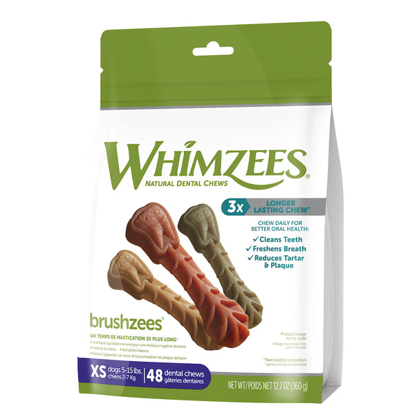 WHIMZEES Brushzees Natural Daily Dental Large Breed Dog Treats