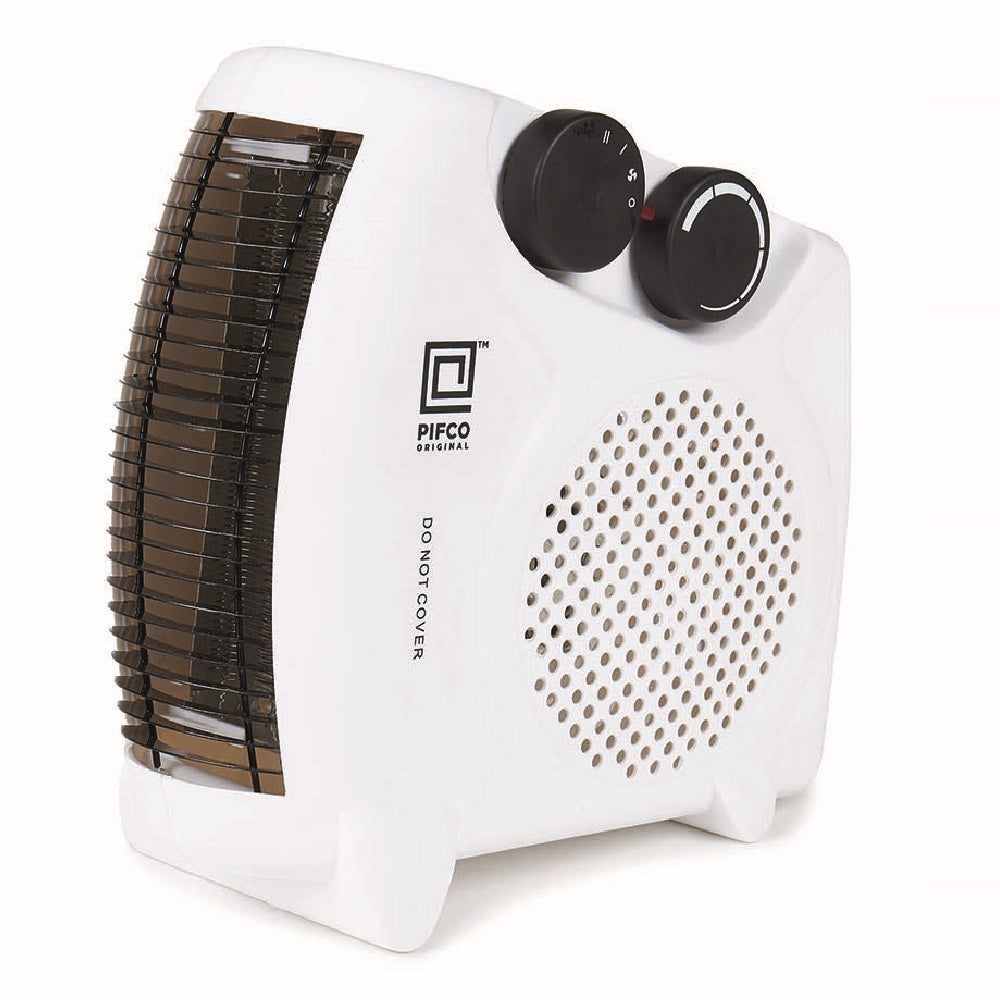 PIFCO 203830 White 2kW Thermostat Portable Fan Dual Position Heater 2 Settings