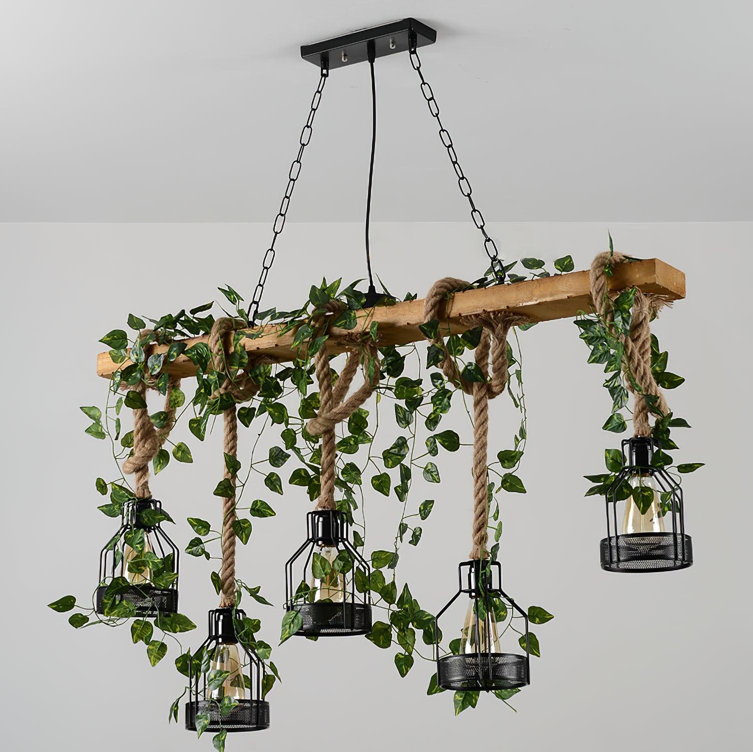 Rustic Wooden Chandelier