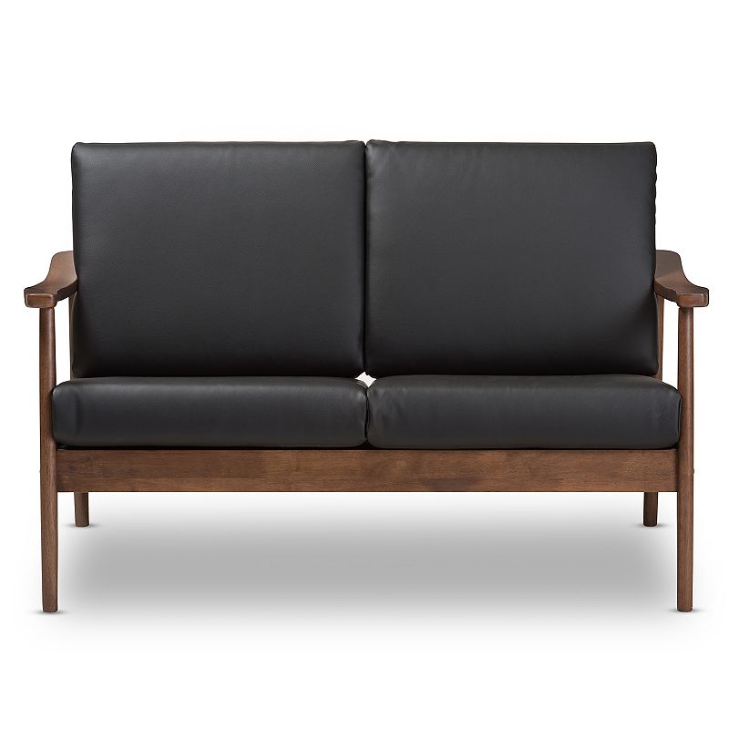 Baxton Studio Venza Mid-Century Modern Loveseat