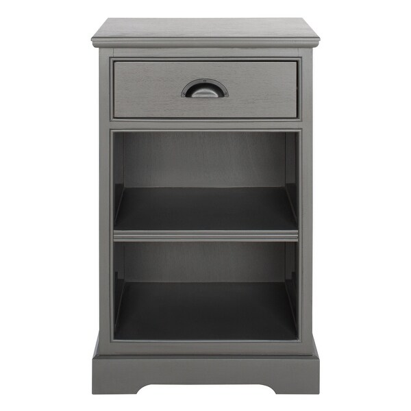 SAFAVIEH Griffin Grey Storage Side Table - 17.7