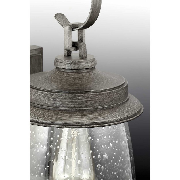 Progress Lighting Conover 1 light Large Wall Lantern In Antique Pewter With Clear Seeded Glass Shade