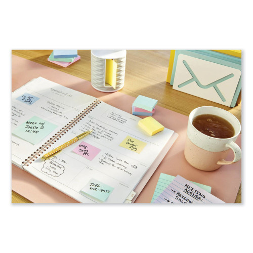 Post-it Original Pads in Canary Yellow， 1 3/8 x 1 7/8， 100 Sheets/Pad， 24 Pads/Pack (65324VAD)